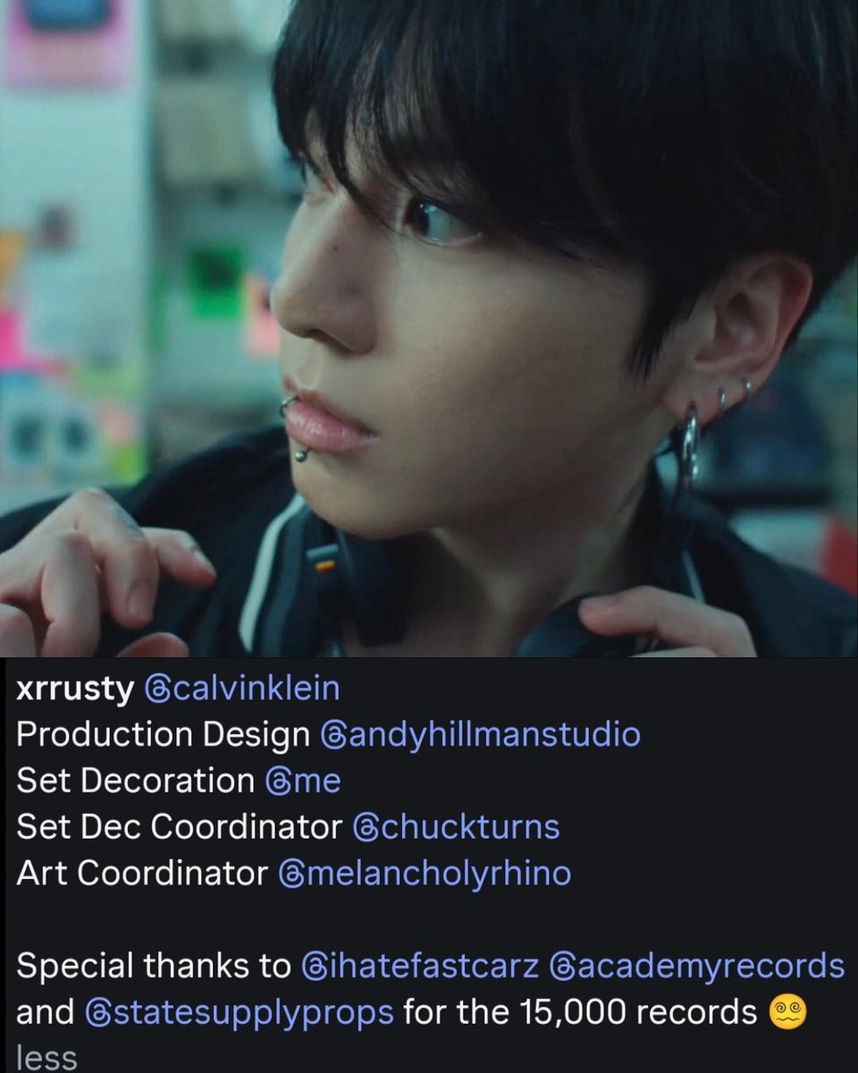 jk97_ace's tweet photo. Itโs absolutely iconic โ 15,000 records used just for the set of #Jungkookโs stunning Calvin Klein Spring 2026 campaign! ๐โจ
Jeon Jungkook, you truly are a star! ๐
#Jungkook #BTS #CalvinKlein #GoldenMaknae #JKStyle #JKMagic #BTSArmy https://t.co/N5W5dDDMBF