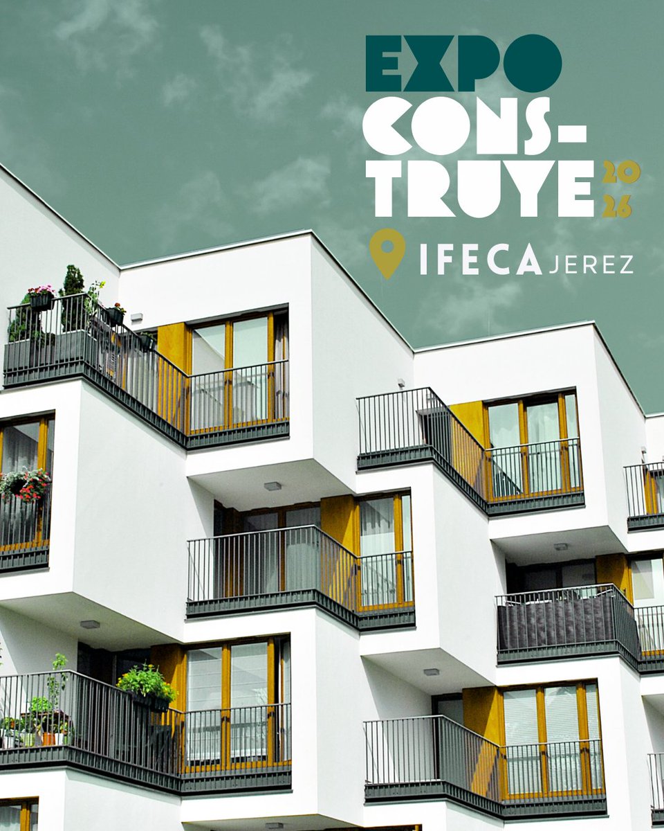 expo_construye's tweet photo. 📍 ¡Vuelve #ExpoConstruye2026 a @Ifecajerez!

14 y 15 de octubre, el epicentro de la construcción en Andalucía con innovación, sostenibilidad e infraestructura. 🏗️

🔗 https://t.co/7L6clxMYRy

#Construcción #Innovación #IFECAJerez #Jerez https://t.co/TiRbEF3hLU