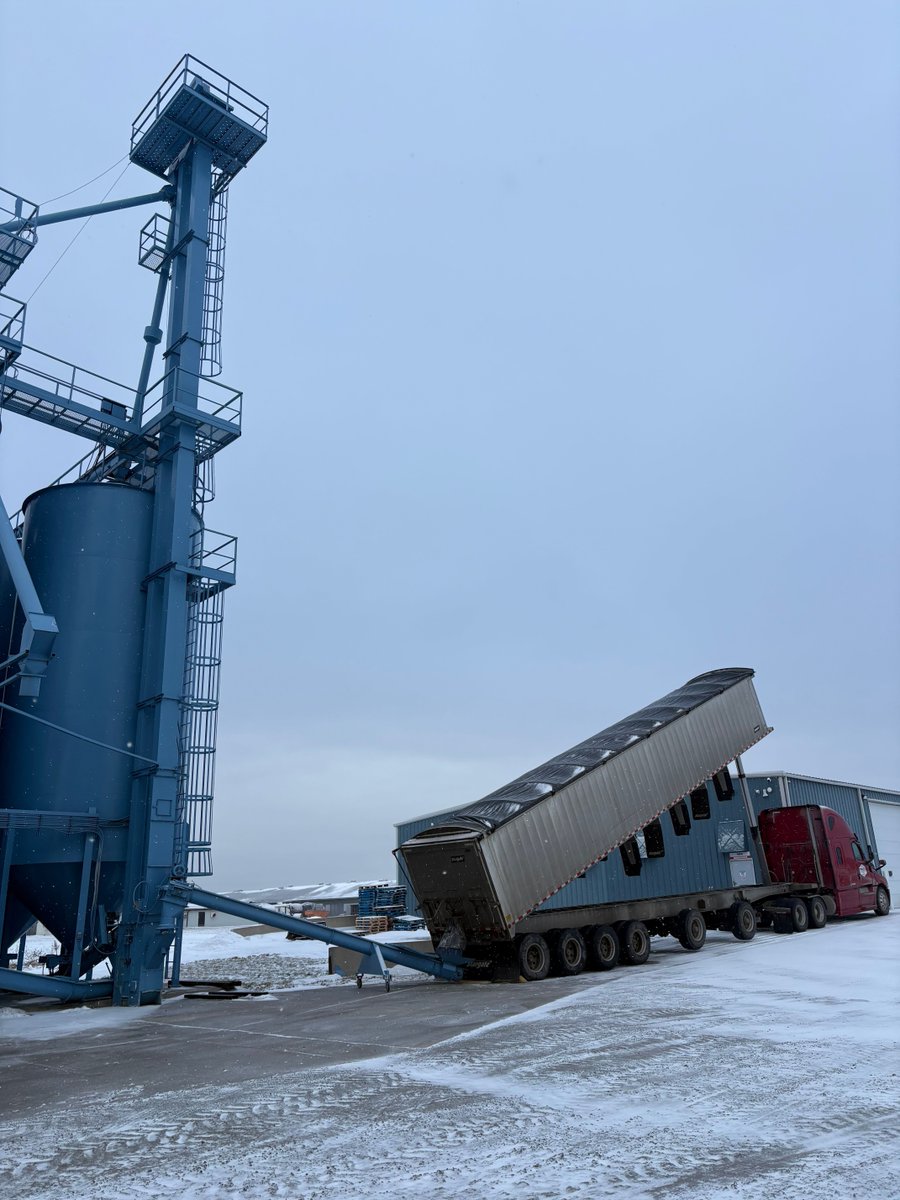 ClarkAgri's tweet photo. Seed beans getting unloaded in Wellandport 🌱
These will be treated this spring and used in our bulk seed program as we gear up for the planting season.
#SeedBeans #SeedTreatment #BulkSeed #AgTwitter #SpringPrep #PlantingSeason https://t.co/Af3wXFBd2H