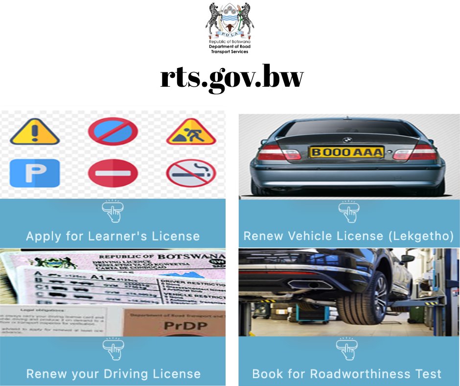 DRTS launches eService Portal to end long queues: rts.gov.bw platform allows citizens to renew vehicle and driving licences, apply for learner’s licences, pay online, book for tests