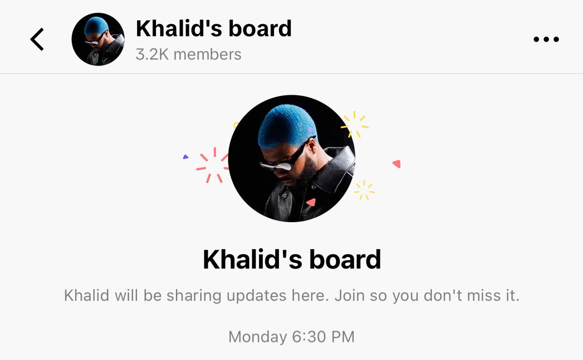 ‘Khalid’s Board’ is now live on TikTok! 

Join his broadcast channel to get exclusive updates directly from him 🩵👀 vt.tiktok.com/ZS9dF5GdvHjP7-…