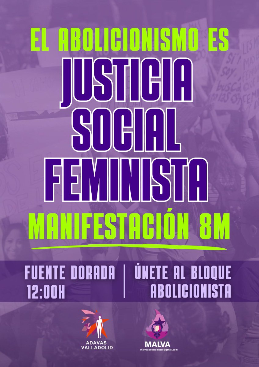 CuentauserU's tweet photo. No son casos aislados.
Es la cultura d la violación,la impunidad del poder y un sistema q convierte el cuerpo d las mujeres en mercancía.
📢 Ven con el Bloque Abolicionista.

#8M #BloqueAbolicionista #FeminismoAbolicionista #JusticiaSocial #NiVeladasNiExplotadasNiProstituidas https://t.co/FHahQYCfuM