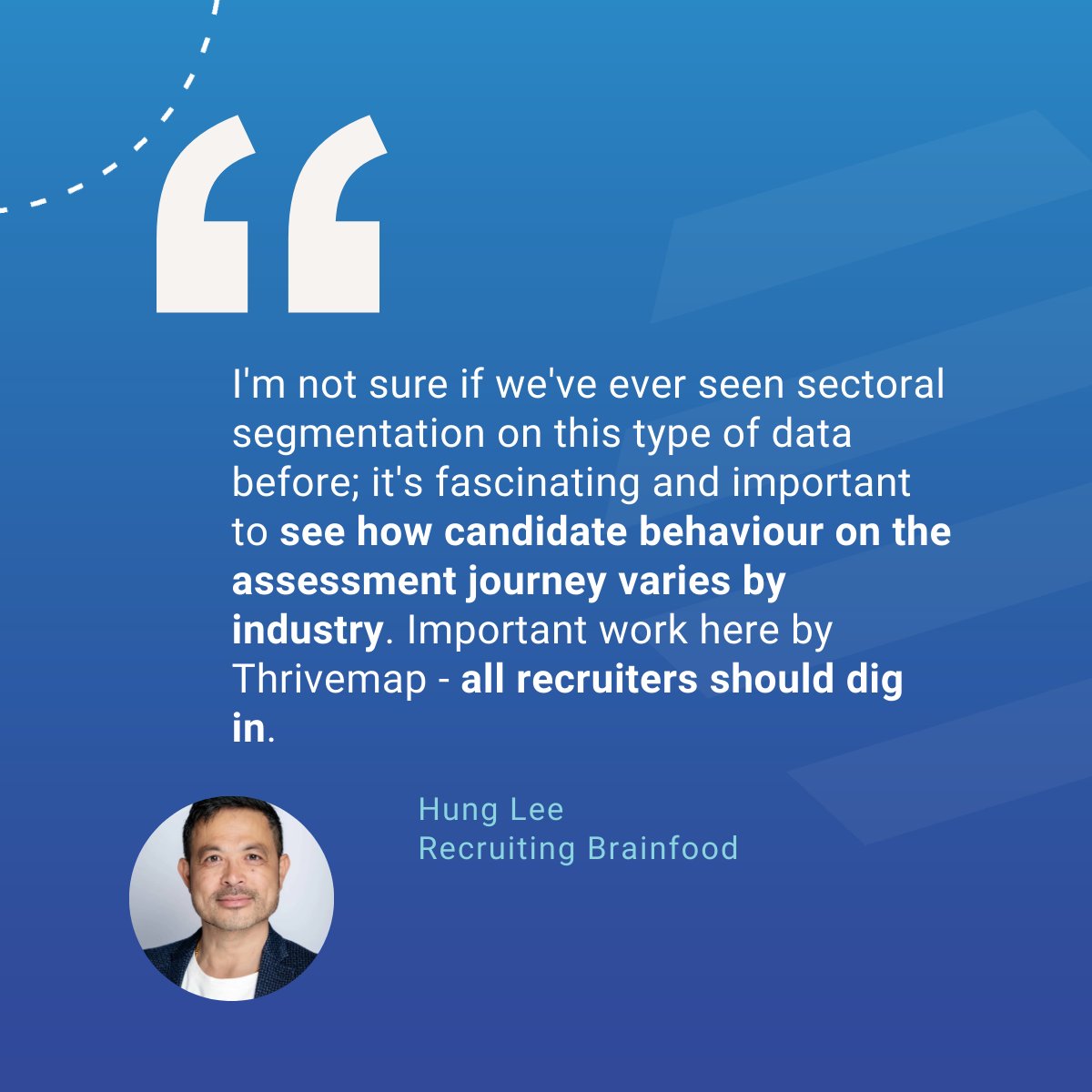 ThriveMap's tweet photo. "All recruiters should dig in."  - Hung Lee, Recruiting Brainfood

 Launching: State of the Assessment Market Report 2026

One of the standout insights? For Hung was the sectoral segmentation of candidate behaviour throughout the assessment journey. 
https://t.co/Ylpiku2Kt4 https://t.co/ZpgizjegwG