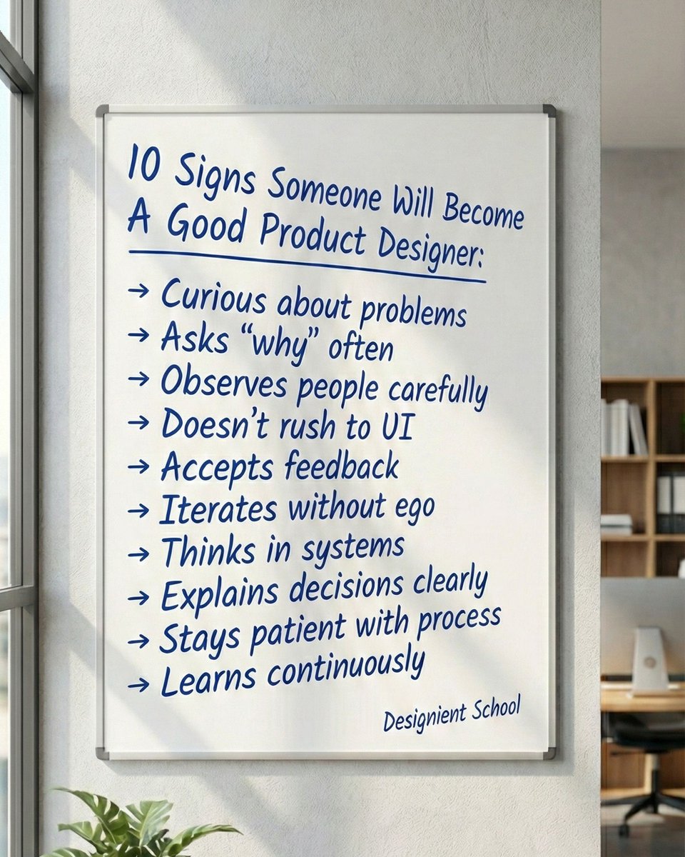 designient's tweet photo. 1. Curious about problems

Good designers don’t jump to solutions.

They stay curious about the problem longer than others. https://t.co/iT1Yr6GY5L