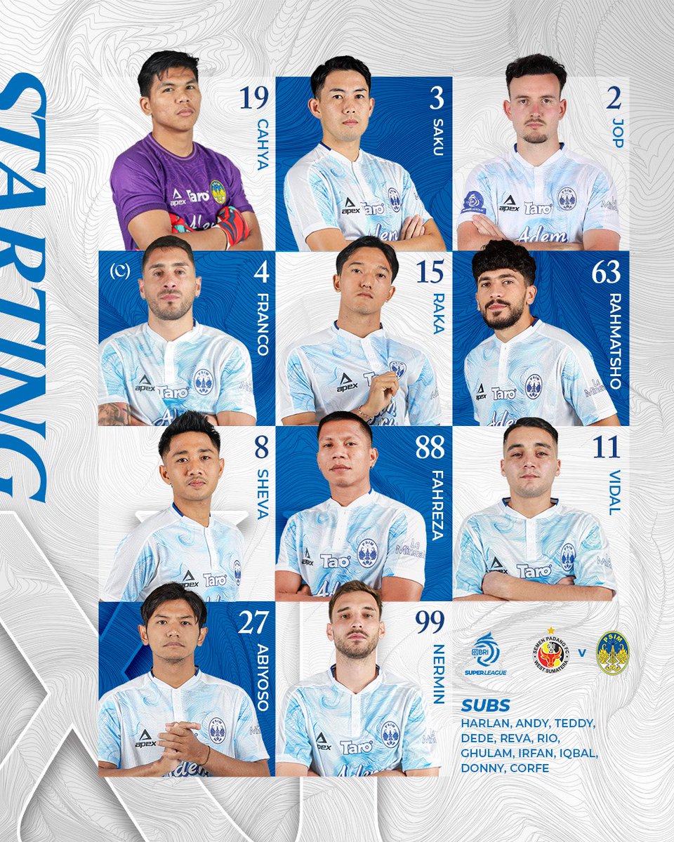 Our starting XI!

𝐒𝐞𝐭 𝐚𝐧𝐝 𝐫𝐞𝐚𝐝𝐲✊🏼

#PSIMJogja 
#StrongerThanEver
#MataramDay