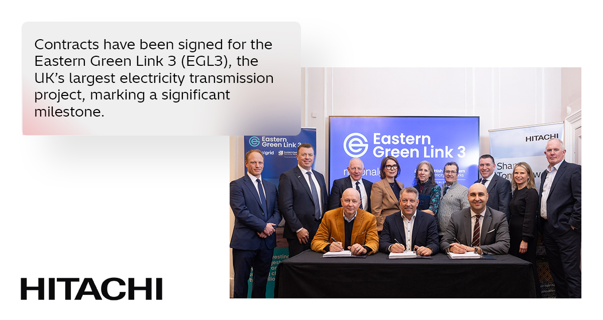 hitachienergy's tweet photo. EGL3 contracts signed: 690 km HVDC link Scotland–England to move clean power for ~2M homes, cutting constraint costs and boosting energy security.
https://t.co/QLy0ec10UT
#EGL3 #HVDC #HitachiEnergyGridIntegration #EnergyTransition #UKGrid #ProudtobeHitachiEnergy https://t.co/ufyedVicB0