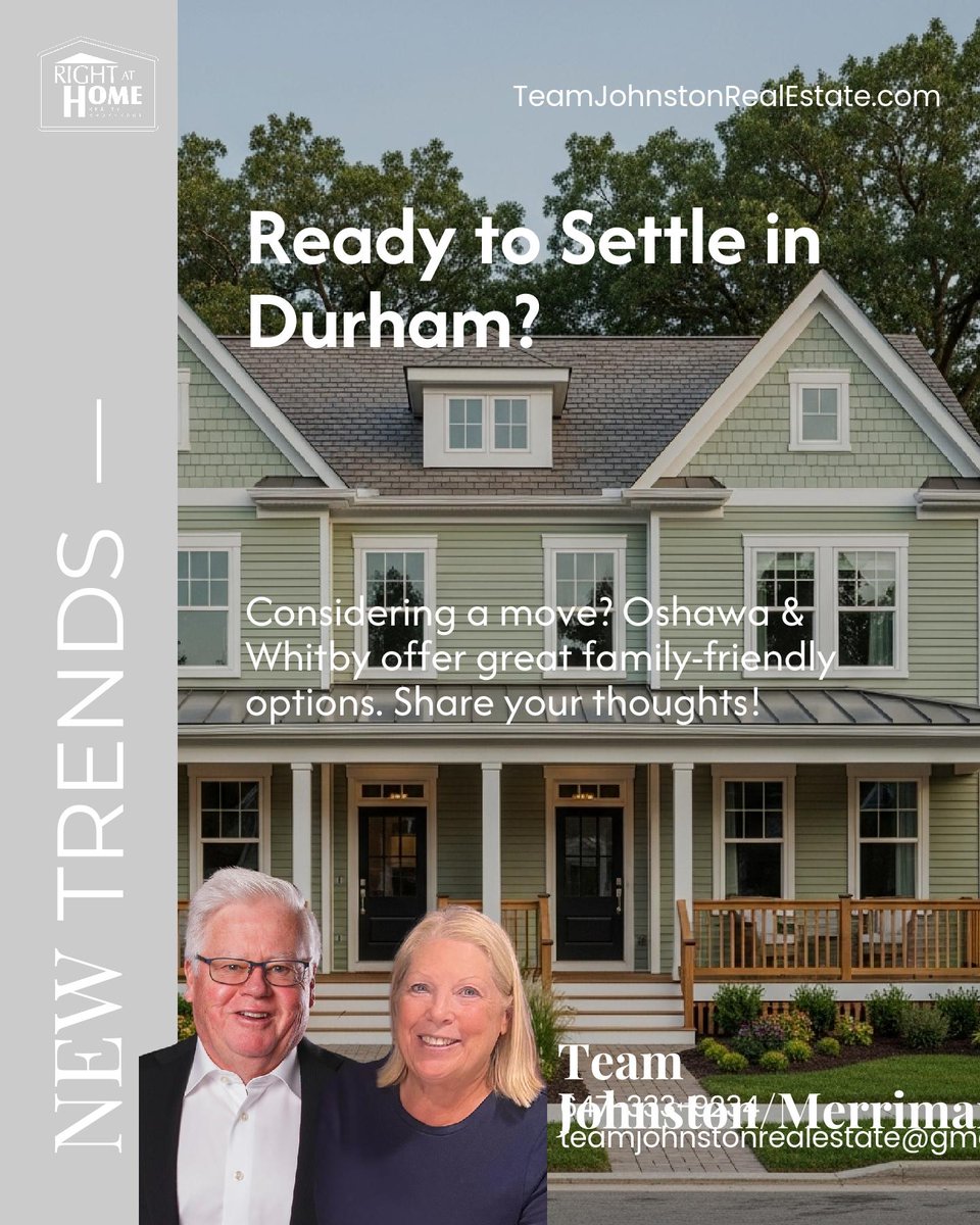 Team_Johnston's tweet photo. Growing family? Oshawa &amp; Whitby have your perfect home! 🏡✨ Dive into spacious 3+ bed options with avg. prices dipping to $818K. With more listings and homes staying on the market longer, your ideal match is waiting. Ready to plant roots here! 🌳 #DurhamFamilyLiving https://t.co/hq89XCapg8