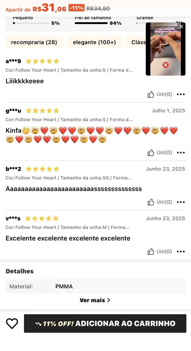 Cara nós br salvamos mt né? Olha os comentários das gringas na shein ..
