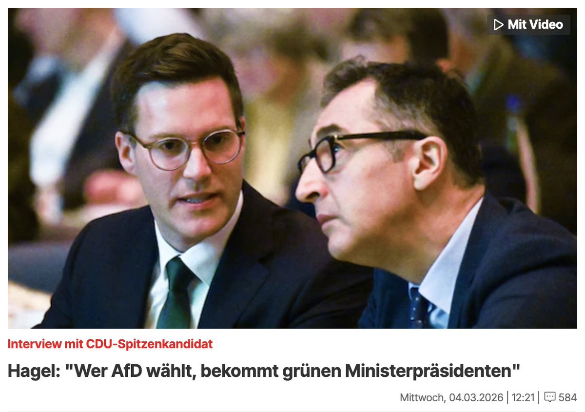 Gääähn... 

Ist das wirklich alles, was Euch einfällt, werte CDU?

Irgendwie muss man doch aus eigener Kraft ein solch gutes Angebot machen, dass man gewählt wird, oder?