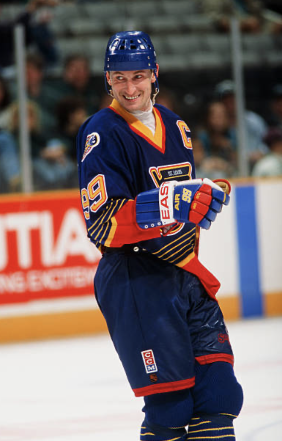 mikecommito's tweet image. On this day in 1996, Wayne Gretzky reached the 100-point mark for the 15th and final time in his NHL career #Hockey365 #StlBlues