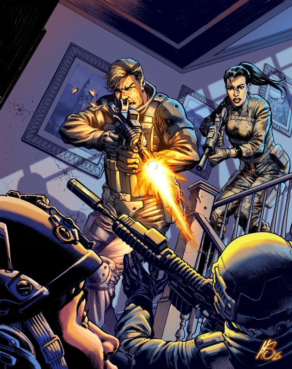MSantucciArt's tweet photo. My second cover for Tyler Rake: An Extraction Story from @ignitionpress  is out!

I worked on both line art and colors for this one. The issue is scheduled for May 2026, and the original art is available.

Info: info@marcosantucciart.com

#TylerRake #Extraction #IgnitionPress https://t.co/37a6J8YMoP
