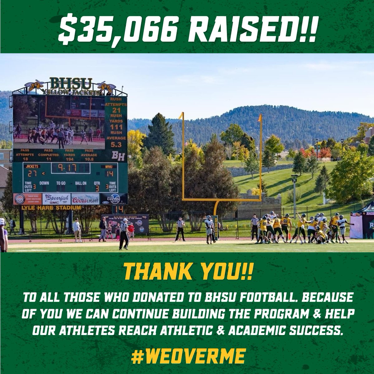 BHSU Football tweet media