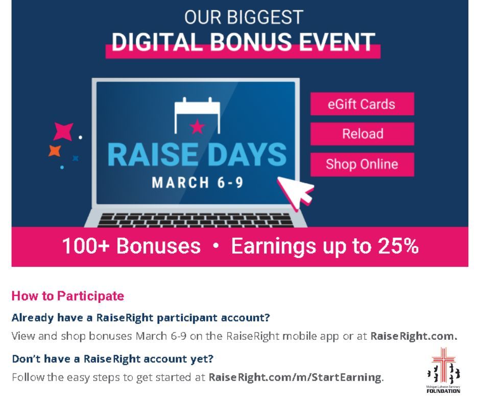 mls_foundation's tweet photo. 🚨 RaiseRight BONUS DAYS 🚨
March 6–9 | Up to 25% earnings | 125+ brands

Stock up on eGift cards, reload favorites &amp; shop online to earn more for MLS — at no extra cost!

NEW: 🎁 AnyCard Ultimate — one gift, 300+ retailer choices.

Plan now. Earn BIG. 💙
#RaiseRight #SupportMLS https://t.co/FCoppXeQJu