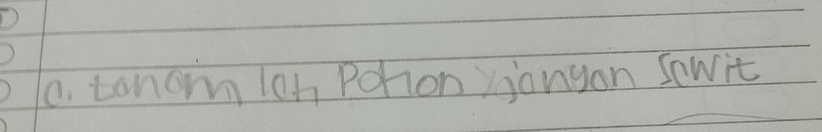 kmrn ngajar di kelas 7 dan ada pertanyaan gimana cara mengurangi resiko bencana longsor, dan ini jawaban murid gw: