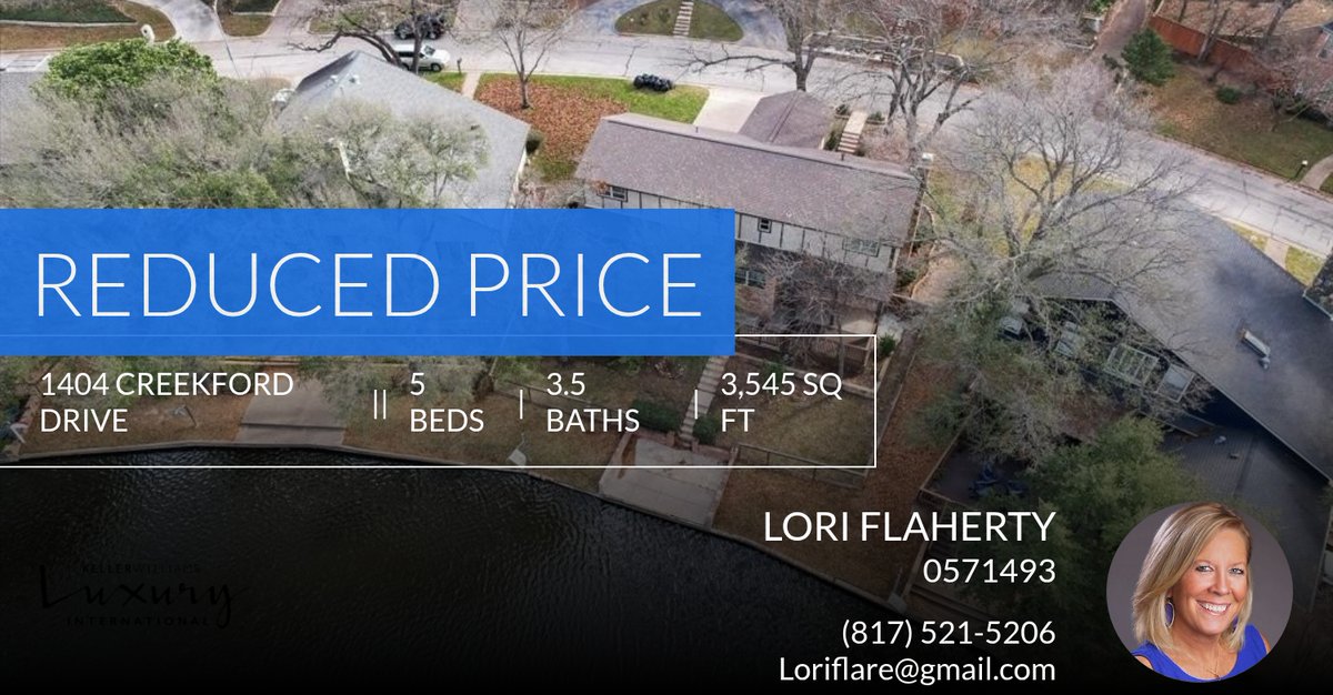 loriflaherty3's tweet photo. 📍 Reduced Price 📍 This recently reduced home at 1404 Creekford Drive in Arlington won't last long, so, don't wait to set up a showing! Reach out here or at (817) 521-5206 for more information!

Lori Flaherty
Real Estate Profe... https://t.co/0ax43XINAN https://t.co/BlbbKdydg3