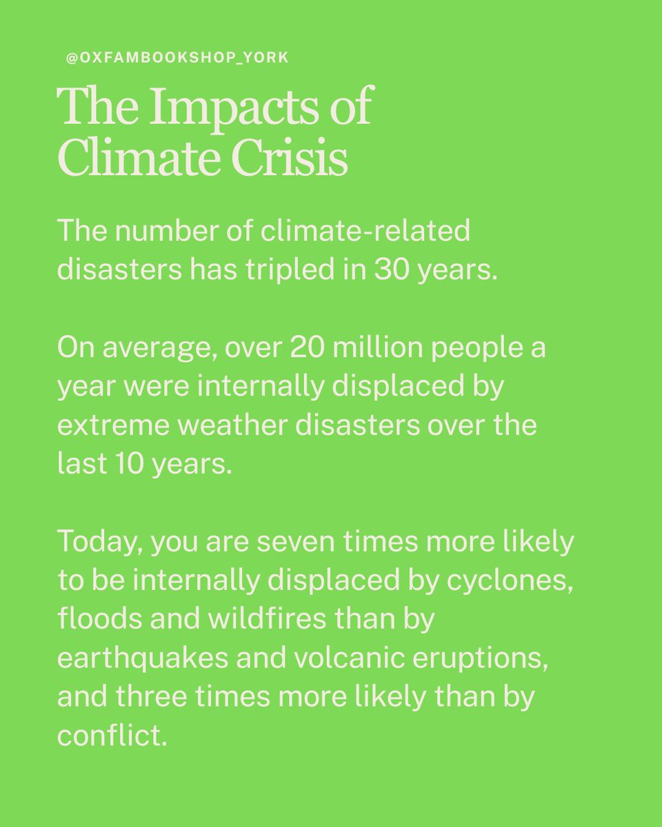 OxfamMicklegate's tweet photo. An overview on the ties between climate change and gender, explaining Oxfam’s work to end inequalities and how you can get involved 🌍🌳☮️ Explore Oxfam’s Unwrapped range in store now 💚

#oxfam #feminism #climatejustice https://t.co/ma7sCDlCsN