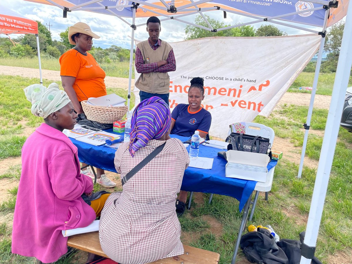 NkomwaTrust's tweet image. Yesterday , @NkomwaTrust(NFT) participated in the Child Protection Service Fair held at Shake Business Centre in Gwanda District.
The fair brought together key stakeholders. 
True child protection means protecting all children. 

#Inclusivity is the Key# 

#DisabilityInclusion