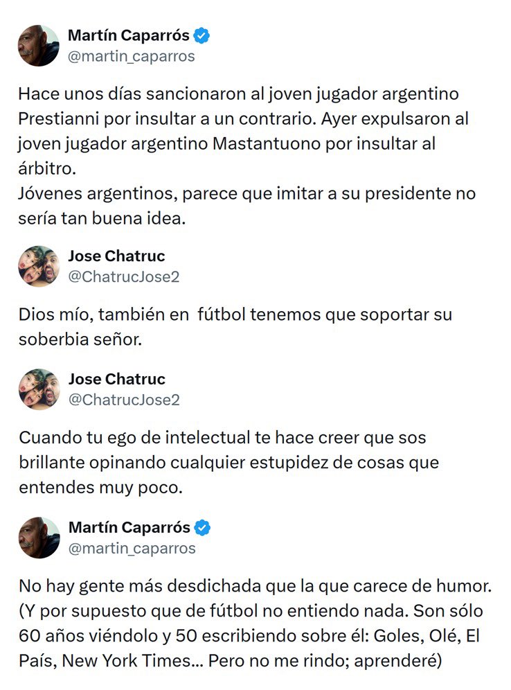 porquetendencia's tweet photo. "Chatruc":
Por el cruce de @ChatrucJose2 con @martin_caparros https://t.co/CSqxvb87lA
