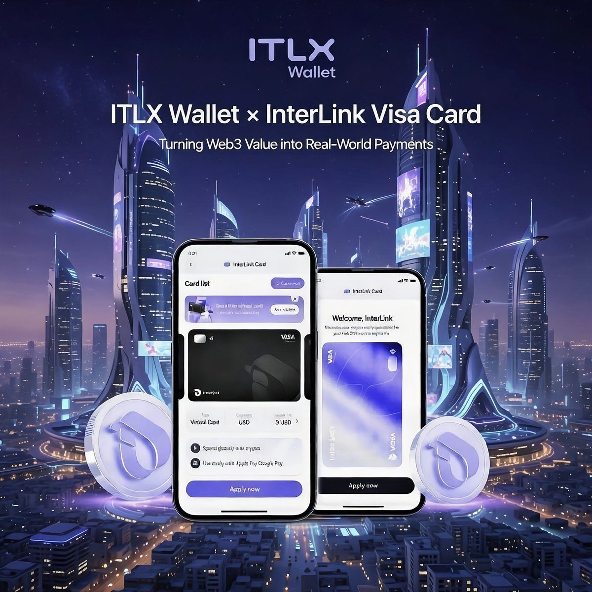 ITLX Wallet × InterLink Visa Card: Web3 Value, Instantly Becomes Real ...