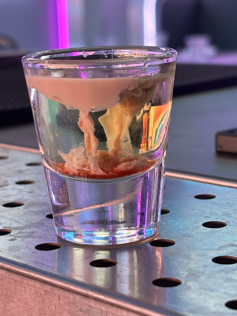 carriebou's tweet photo. I usually don’t drink shots, but this was so pretty. 👹 https://t.co/JTECxEPDIy