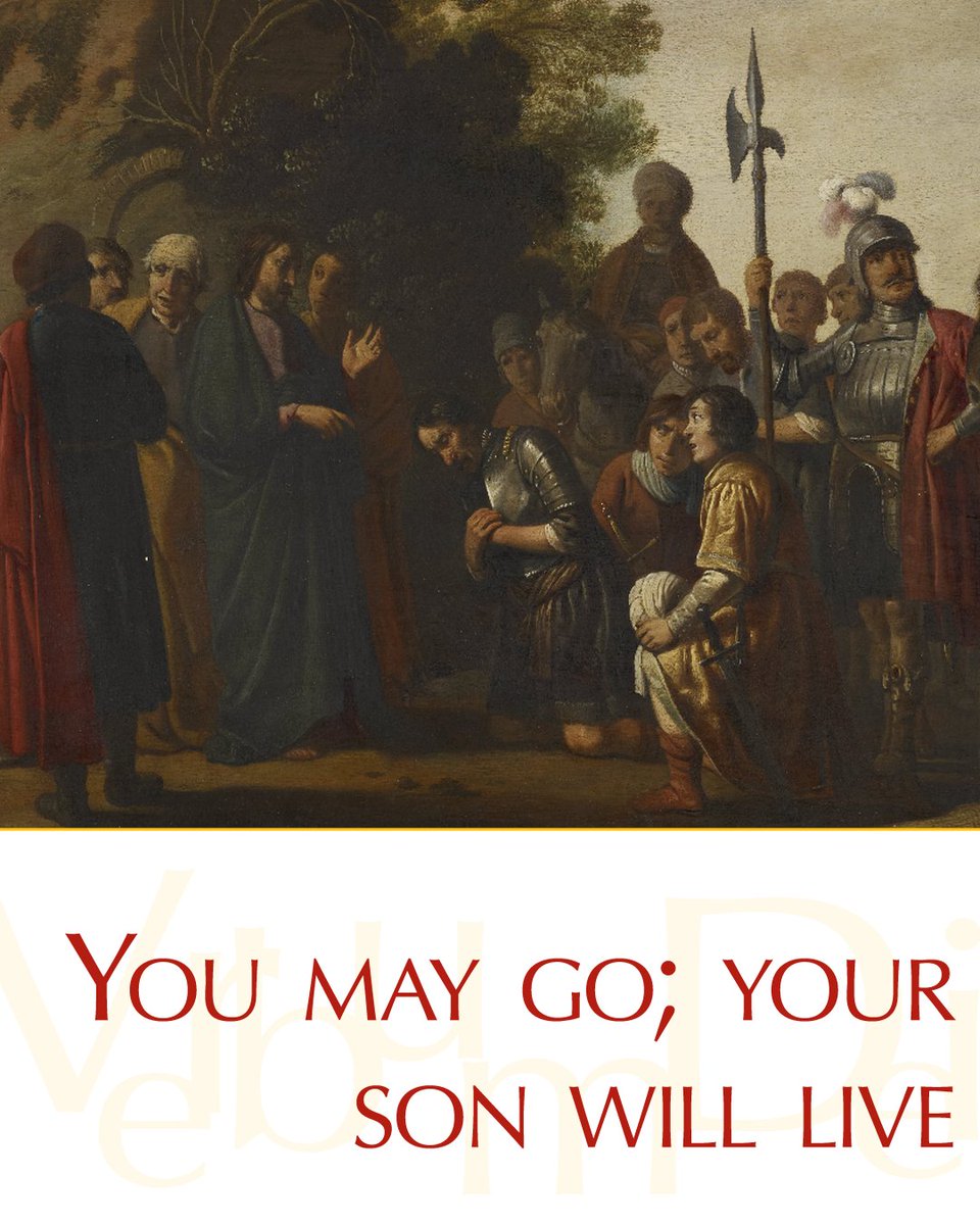 Gospel of the Day (John 4,43-54)

At that time Jesus left [Samaria] for Galilee.
For Jesus himself testified that a prophet has no honor in his native place.
When he came into Galilee, the Galileans welcomed him, since they had seen all he had done in Jerusalem at the feast; for