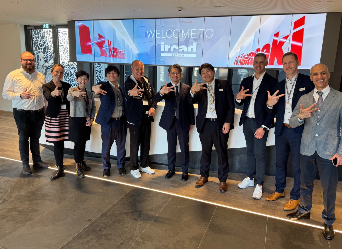 IrcadFrance's tweet image. Yesterday, we were pleased to welcome the first team members from Kawasaki Heavy Industries to #IRCAD, marking the start of their presence within the newly established Kawasaki Innovation Centre Europe (KICE).
Additional team members will join in the coming days.