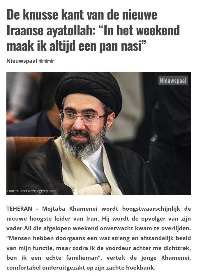 De knusse kant van de nieuwe Iraanse ayatollah: “In het weekend maak ik altijd een pan nasi”