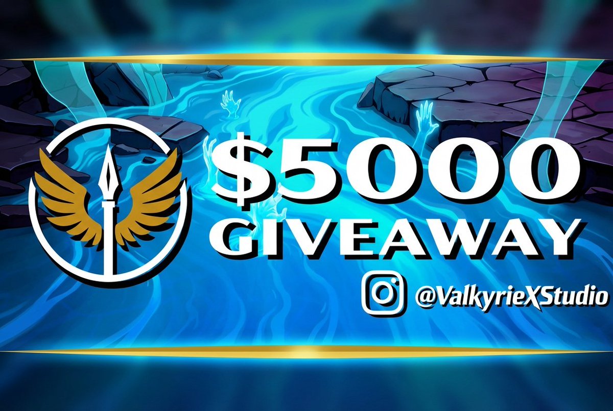 ⭐️$5000 GIVEAWAY⭐️

🎁5x winners of $1000 each

✅Retweet + like
✅Follow <a href="/ValkyrieXStudio/">Valkyrie Studio</a> 

🕑Ends in 1 week