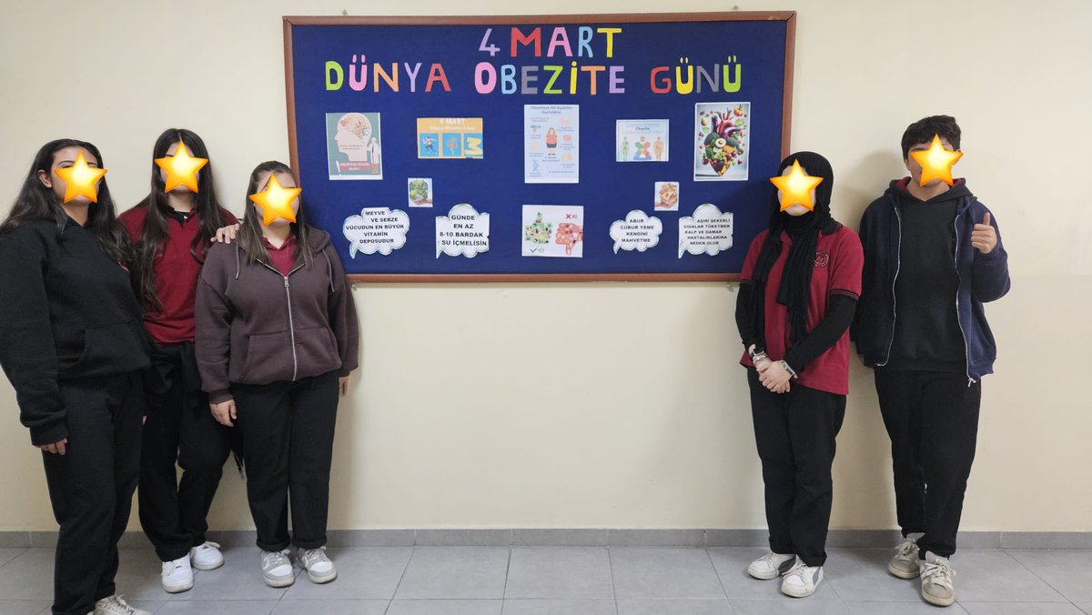 manisamemsaglik's tweet photo. 🥦4 MART DÜNYA OBEZİTE GÜNÜ ETKİNLİKLERİ 💪🏻
Alaşehir Şehit Efkan MTAL obeziteye farkındalık oluşturmak amacıyla 11. sınıf öğrencileri tarafından pano düzenlendi.
#obezite #4mart #okulumdasağlıklıbesleniyorum
@tcmeb @Yusuf_Tekin @meb_dhgm @omurfatih @mebisgb @ozkan_meb https://t.co/woCLYWxEQD