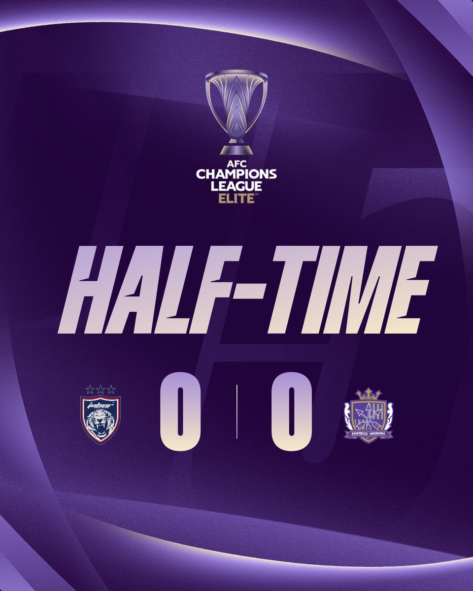 ハーフタイム | 🇲🇾 JDT 0️⃣-0️⃣ サンフレッチェ広島 🇯🇵 JDTの