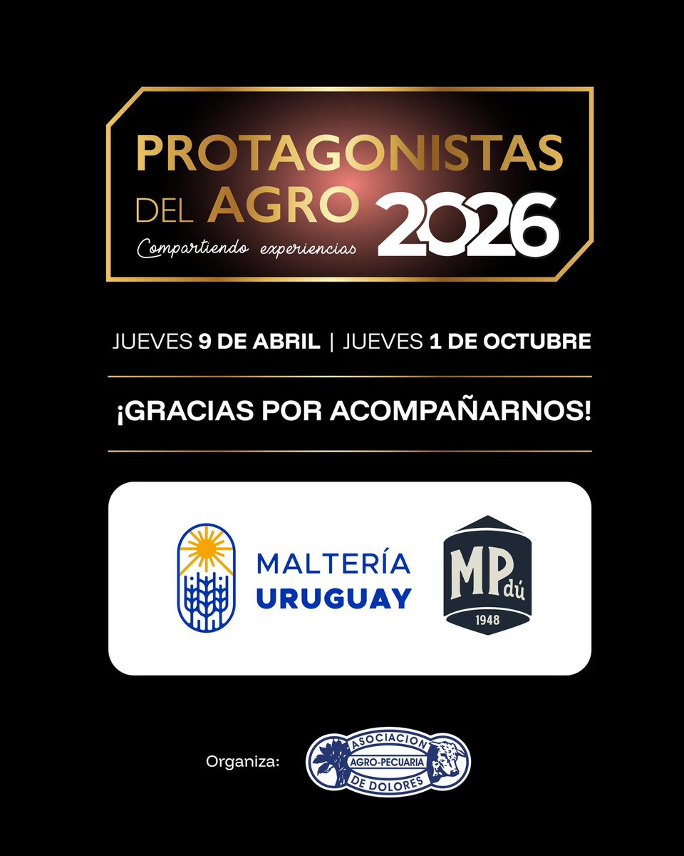 aad_dolores's tweet photo. @macro_seed @Dufour_Commodit @agromil_ltda @COFCOINTL @ISUSA_Uruguay @agromotora @agroterrauy @corporacionuy @FADISOL @BarracaErro @verdemediauy @ALPINO_LTDA @IndarteyCia @macciocultivar Malteria Uruguay, Malteria Paysandú @ruraleselpaisuy TGL Uruguay @nutex_uruguay https://t.co/4H4EP9AMbI