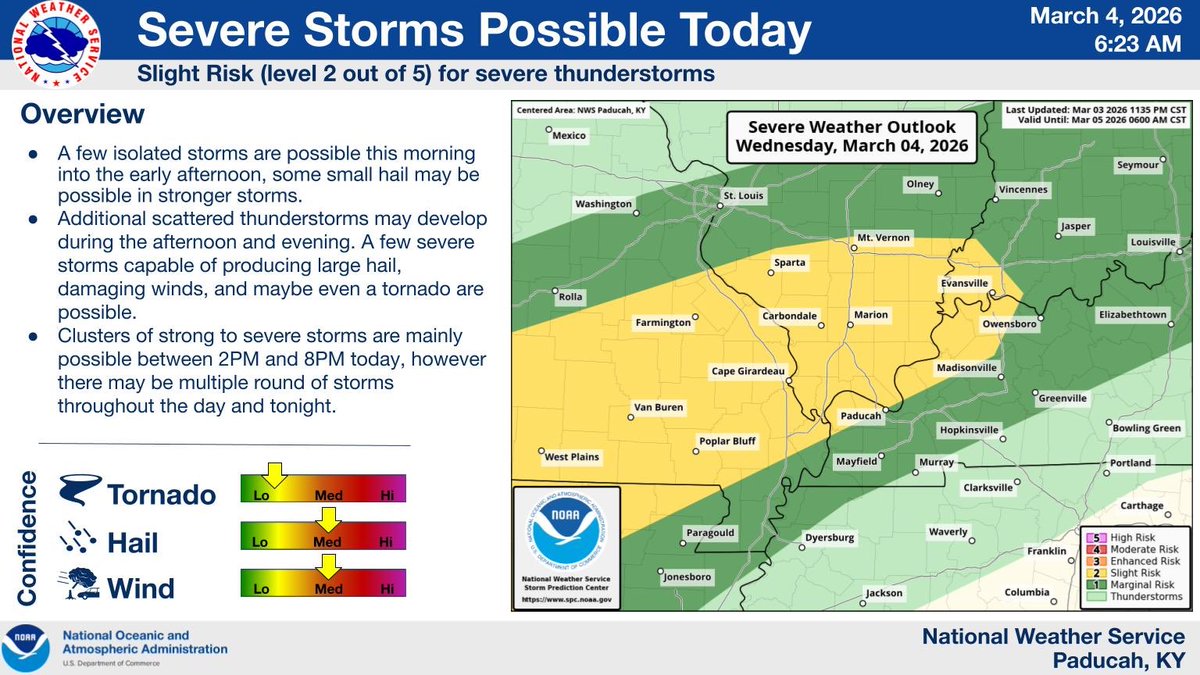 StateLineWXTNKY's tweet photo. There is a Marginal risk of severe weather for the northern portions of Trigg and Christian Counties today. https://t.co/JiQ3RWaxEq