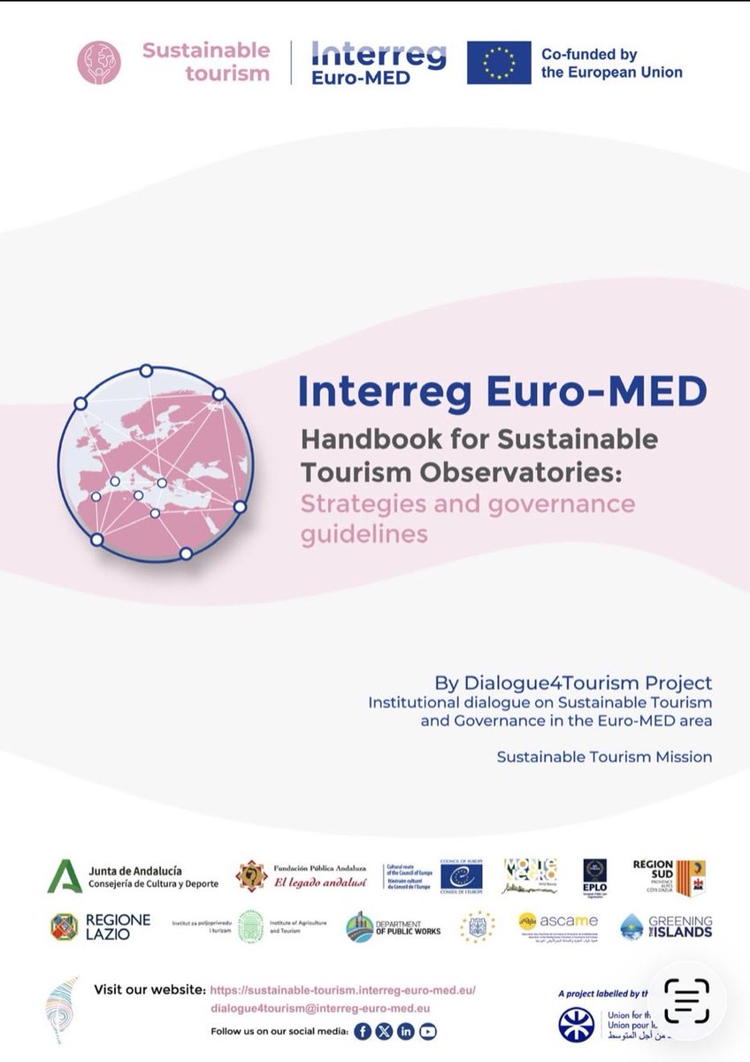 📘 The Interreg Euro-MED Handbook for Sustainable Tourism Observatories is now featured on the EU Tourism Transition Pathways Platform!

➡️ A step forward in shaping EU tourism policies &amp; integrating sustainability into decision-making
 
Check it here ➡️ shorturl.at/l7i4F