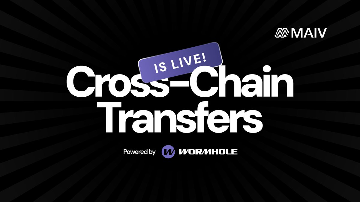 MAIV_FINANCE's tweet photo. Cross-chain transfers for $MAIV are powered by @wormhole

You can now move $MAIV from Ethereum to Base - just follow the guide https://t.co/5p2GU0jyTf

As more users come onchain, seamless movement between networks becomes essential

Infrastructure that connects. Maiv. https://t.co/prnxBDSLOd