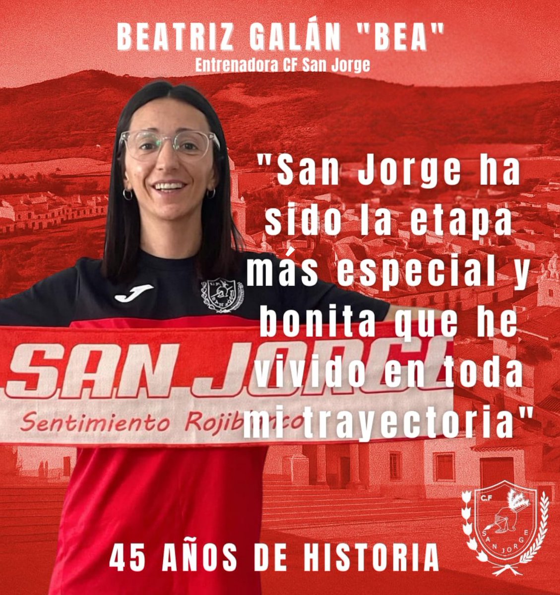 cfsanjorge's tweet photo. Beatriz Galán, ha sido entrenadora en San Jorge 4 temporadas, dividida en 2 etapas.

Según nos cuenta "mi paso por San Jorge, probablemente haya sido la etapa más especial y bonita que he vivido en toda mi trayectoria como entrenadora". 

Bea forma parte de nuestra historia ❤️ https://t.co/GzomXMqGMu