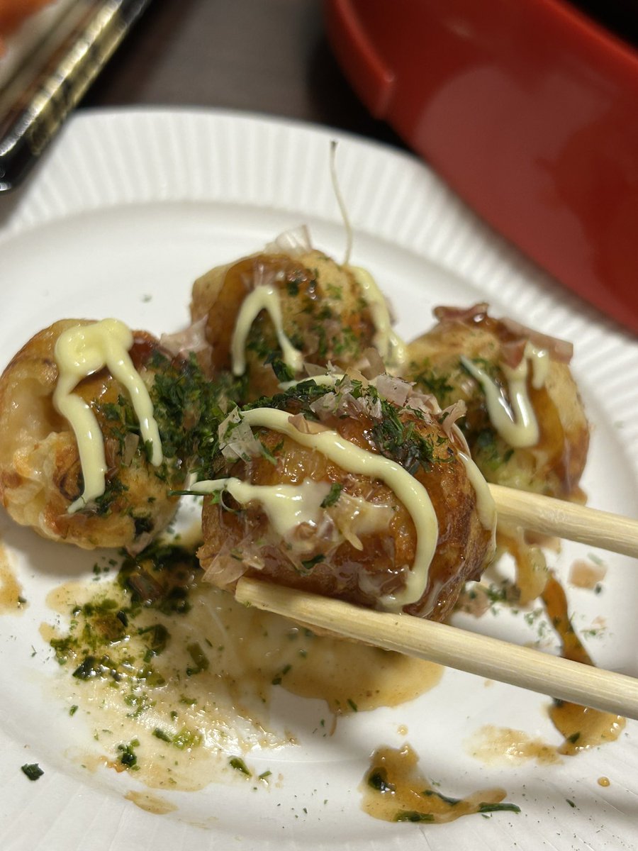 たこパではしゃいだ