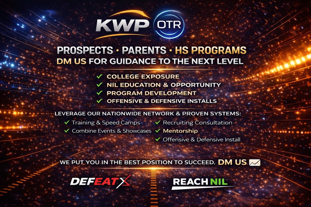 Parents —
If you get defensive every time someone critiques your child…

You’re blocking his growth.

Recruiting is evaluation.
Not emotion.

#KarlosWilliamsPerformance #CoachLos #OTR