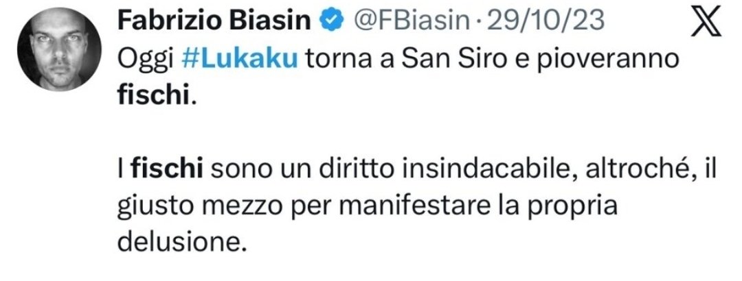 Ma i fischi non erano un diritto insindacabile?
