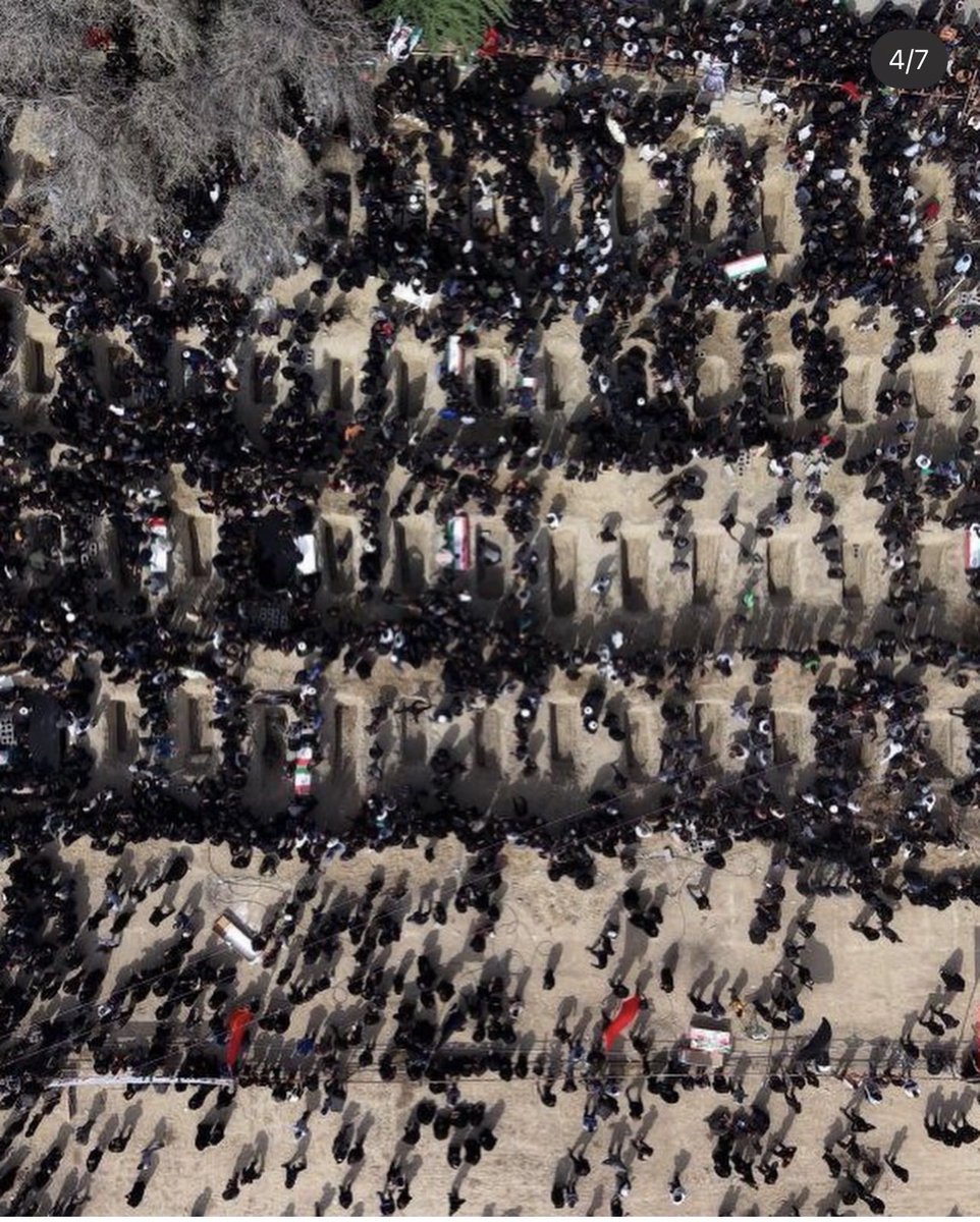 ANZHELA_YAN's tweet photo. Hell on Earth: the funeral of 165 Iranian schoolgirls, aged just 7–12, killed in the recent attack.

Innocent lives pay the highest price in conflict. https://t.co/mLJnZMR4hO
