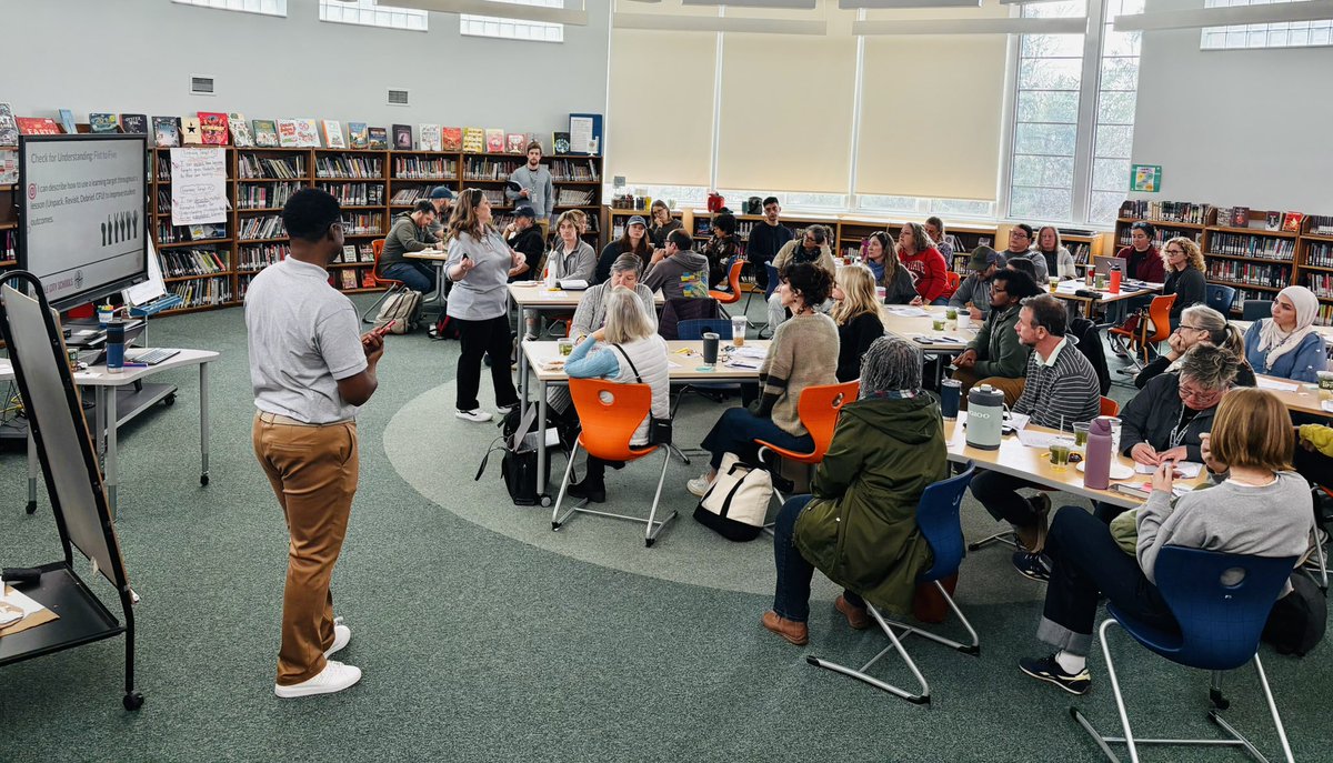 ESessomsJr's tweet photo. The March 3, 2026 Asheville City Schools Professional Learning Day was focused on supporting teachers and staff on strategies to improve student outcomes with Dickson &amp; Hall Fletcher Elementary, Giving Students Access to Learning Targets &amp; Ongoing Checks for Understanding. 📕 🏫 https://t.co/0sGXTQfZq4
