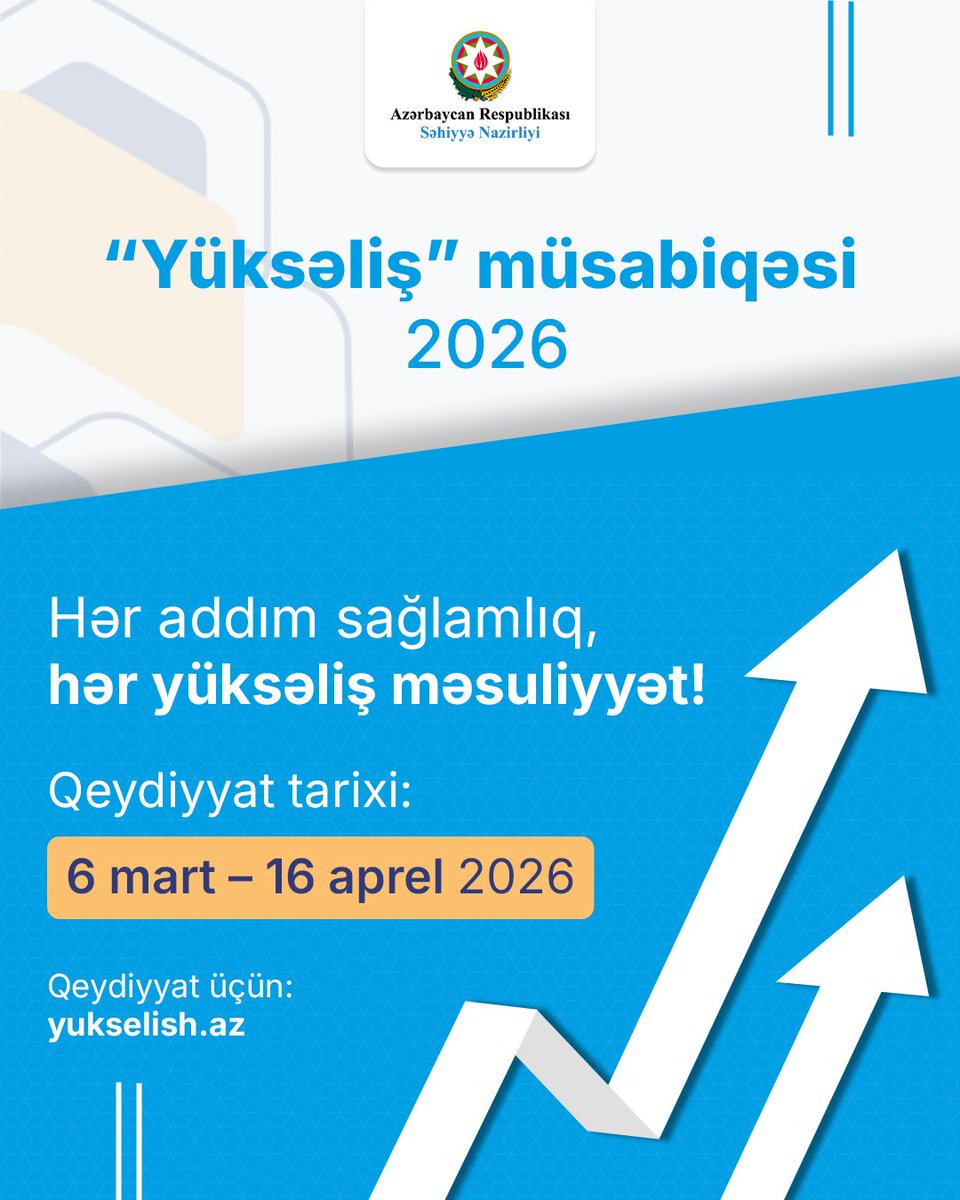 Səhiyyə Nazirliyinin əməkdaşlarının yüksəliş müsabiqəsində iştirakı onların peşəkar inkişafına, idarəetmə bacarıqlarının gücləndirilməsinə və səhiyyə sistemində daha effektiv fəaliyyət göstərmələrinə mühüm töhfə verir.