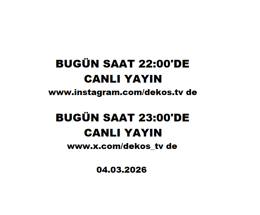 dekos_tv's tweet photo. DEKOS
BUGÜN SAAT 23:00'DE
CANLI YAYIN
https://t.co/GkDNkWW3cc de https://t.co/DPHDi0VPYb