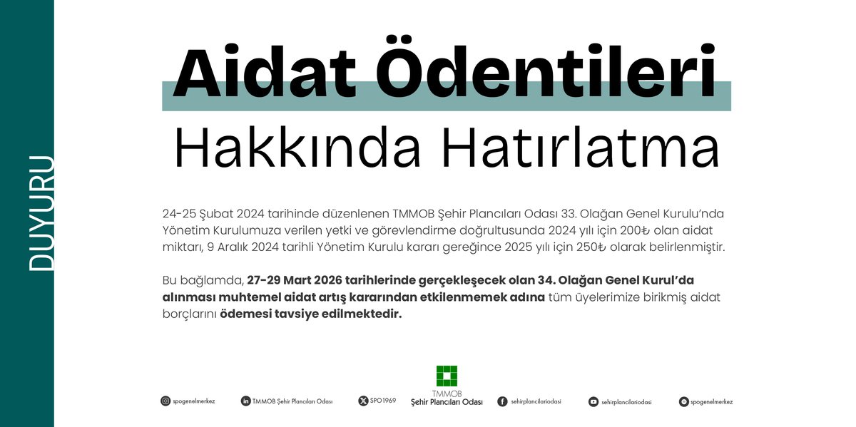 TMMOB Şehir Plancıları Odası tweet media