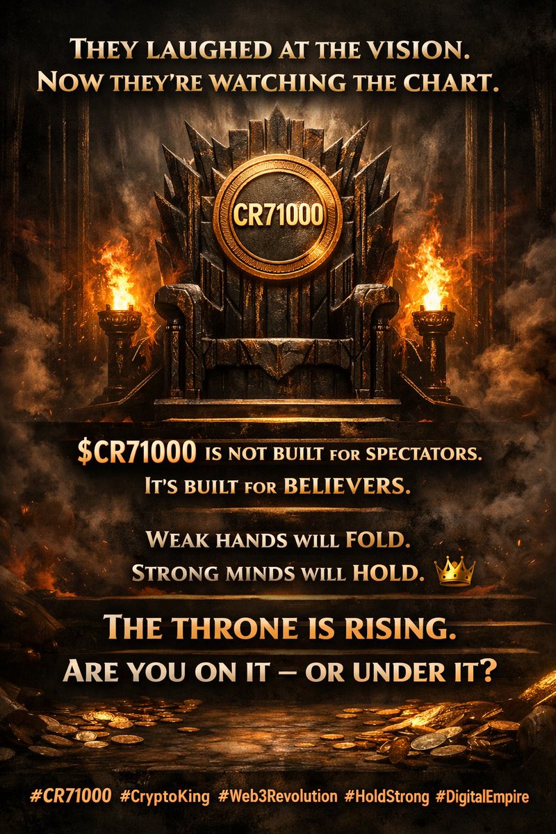DAYI748909's tweet image. Every cycle creates winners.
Every winner sees early.
$CR71000 is more than momentum —
It’s branding + community + long-term vision.
The question isn’t “if.”
It’s whether you positioned early enough.
Smart money studies.
Smart money moves.
#CR71000 #CryptoInvesting #Web3Strategy.