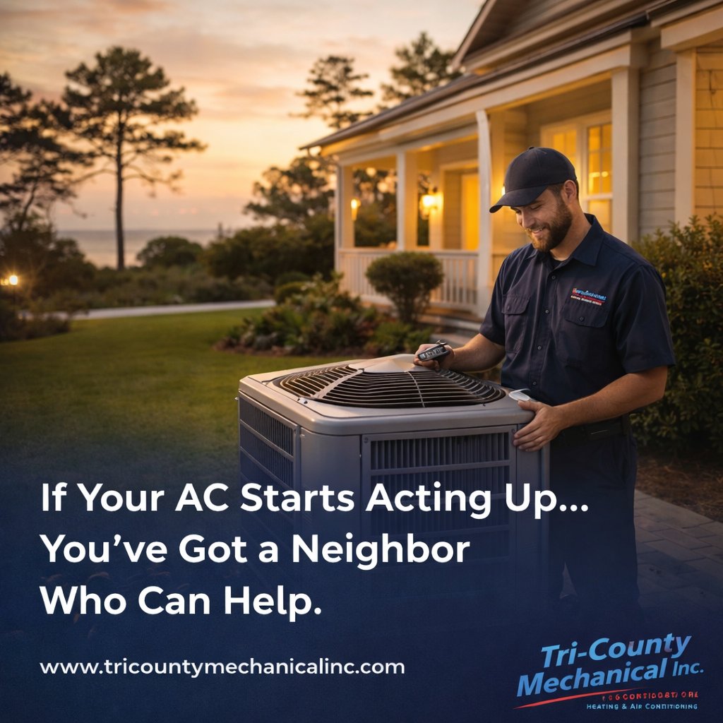 HVAC_TCM's tweet image. At Tri-County Mechanical, we believe great service starts with being the kind of neighbor you can rely on.

Keeping Myrtle Beach homes comfortable — one system at a time. 🌊

#MyrtleBeachSC
#HVACHelp
#ComfortAtHome