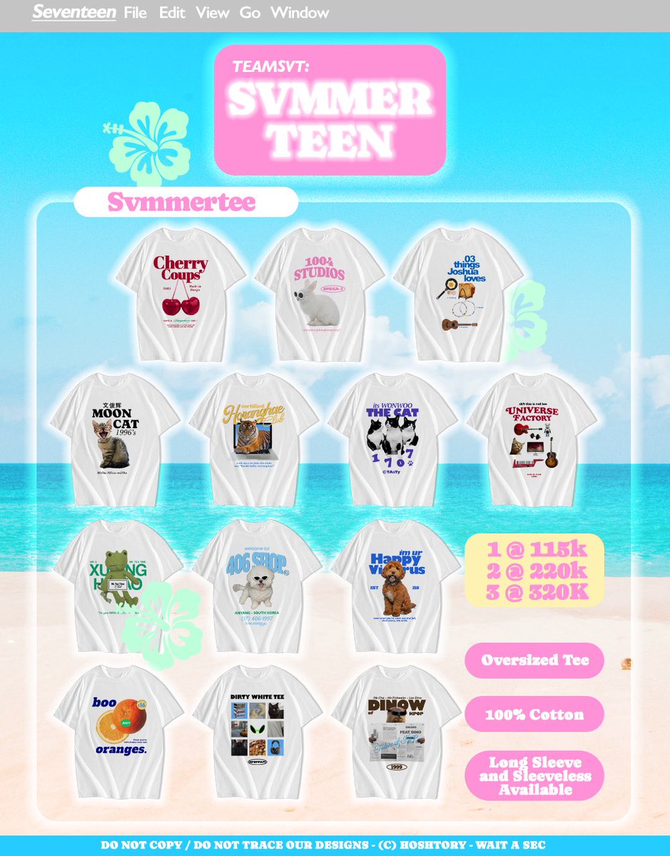 full catalog SVmmer Teen☀️💗

⏰open pre-order: tomorrow @ 7pm