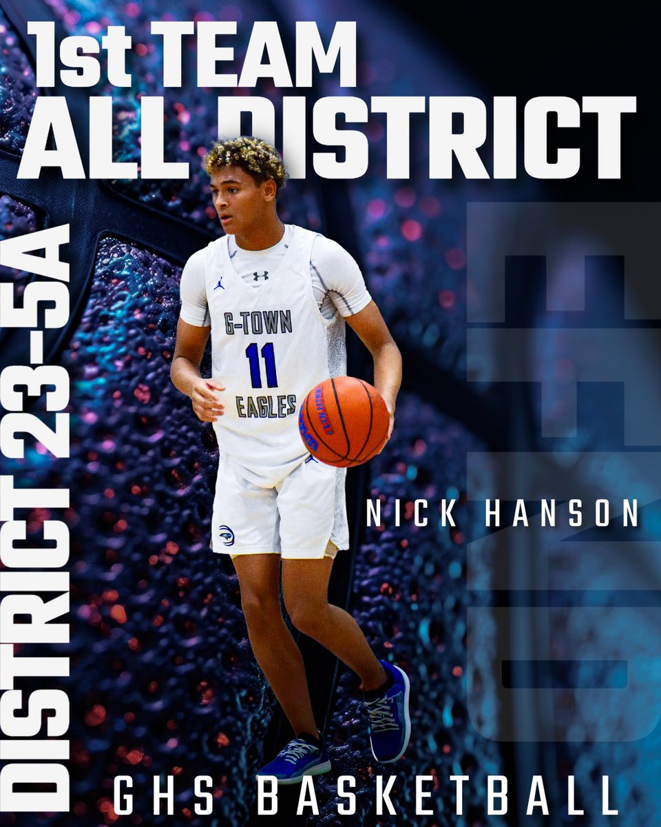 Congrats to Nick Hanson for being selected District 23-5A 1st Team All District. 

<a href="/Mr_B_Johnson/">Brian Johnson</a> <a href="/CoachDean_GISD/">Jason Dean</a> 
#claw 
#EFND