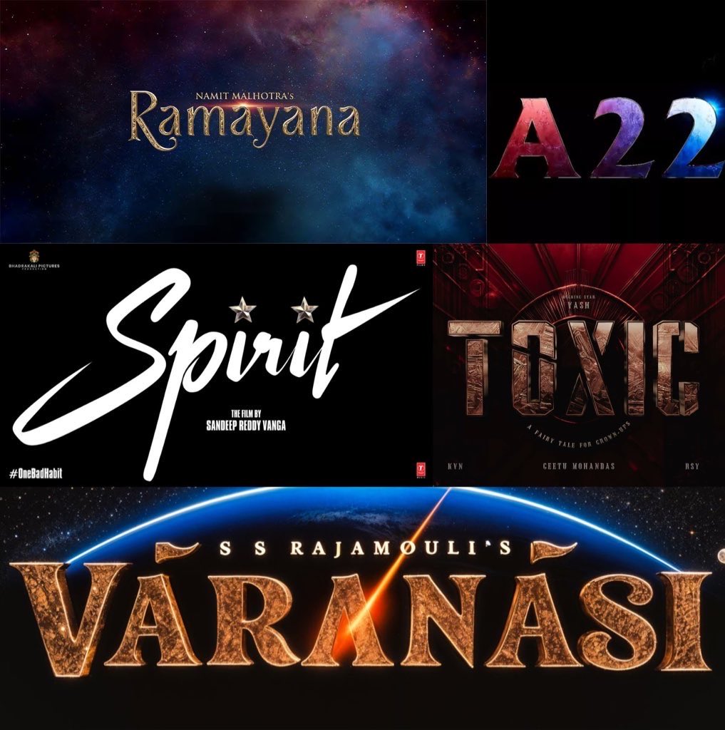 PanIndiaReview's tweet photo. Indian Cinema in coming months 🧨🧨🧨

#Dhurandhar2 - 19 March 

#BhoothBangla - 10 April

#BattleOfGalwan - 17 April

#Toxic - 4 June 

#Jailer2 - July

#TheParadise - August

#Drishyam3 - 2 Oct

#Ramayana - Diwali 

#King - 24 Dec 

#Spirt - March 2027

#Varanasi - April 2027

#AA22 - June/July 2027 

#RamayanaPart2 - Diwali 2027 

#NTRNeel - 2027