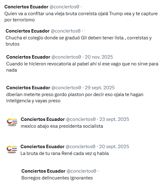 AndresCarrilloE's tweet photo. @conciertos0 Siempre creí que la empresa debe ser ética y manejarse desde lo profesional.

Como toda regla, hay una excepción. 

Siempre habrá el típico acomplejado que se cree superior y tira excremento, odio.

Cobarde!

#NoboaNarco #Quito #Guayaquil #Cuenca https://t.co/Gau8rcU8SY