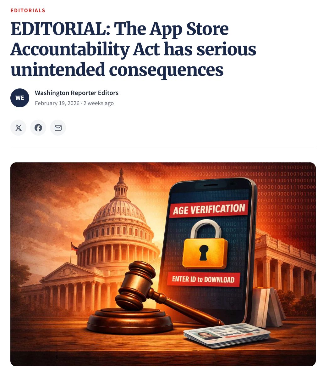 "Like many bills that sound good on the surface, the current version of the App Store Accountability Act carries serious unintended consequences."

Americans need digital safety that respects parental rights and data privacy. Tell Congress to say NO to the ASAA!